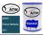 Preview: BMW, Petrol Metallic, 221: 500ml Lackdose, von ATW Autoteile West.